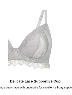 Mist - Silk & Organic Cotton Supportive Plunge Bra from JulieMay Lingerie