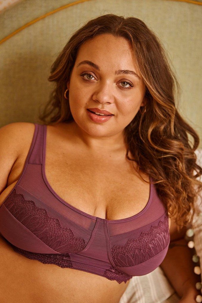 Claret Silk Back Support Cotton Sports Bra (Multiple colors available) from JulieMay Lingerie