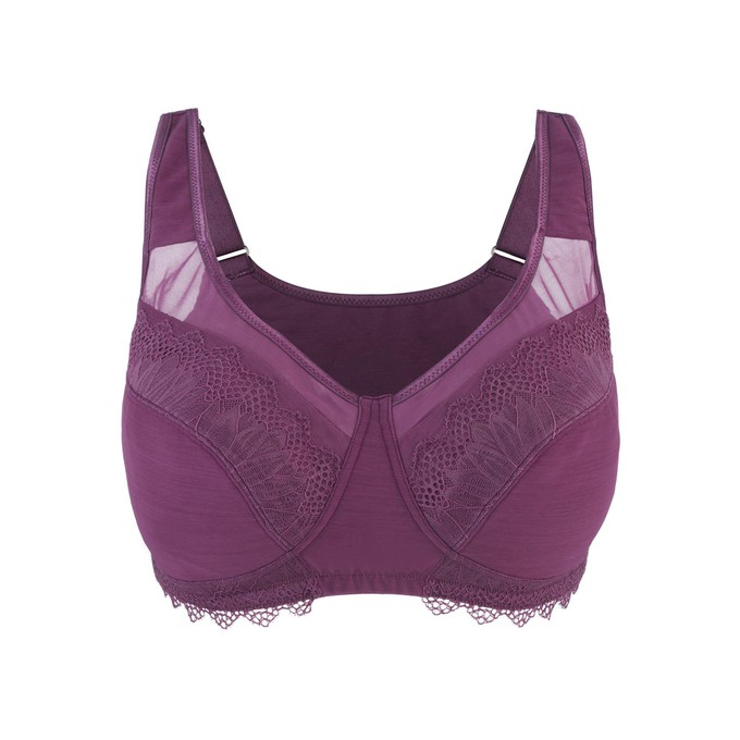 Project Cece  Claret Silk Back Support Cotton Sports Bra