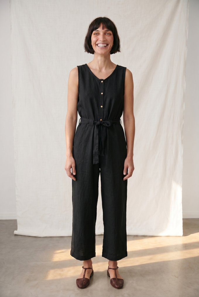 Bio-Baumwoll Jumpsuit Daksha Schwarz from Jyoti - Fair Works