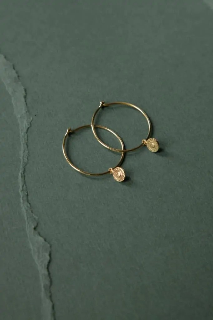 Hoop earrings Gaya brass from Jyoti - Fair Works