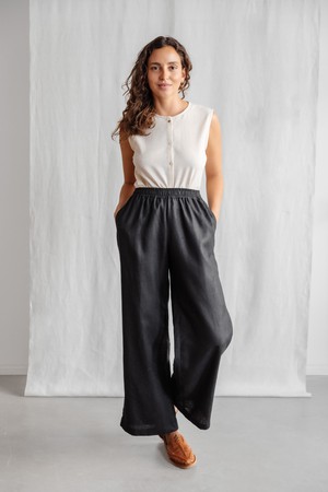 Hemp/Tencel Pants Jayan Black from Jyoti - Fair Works