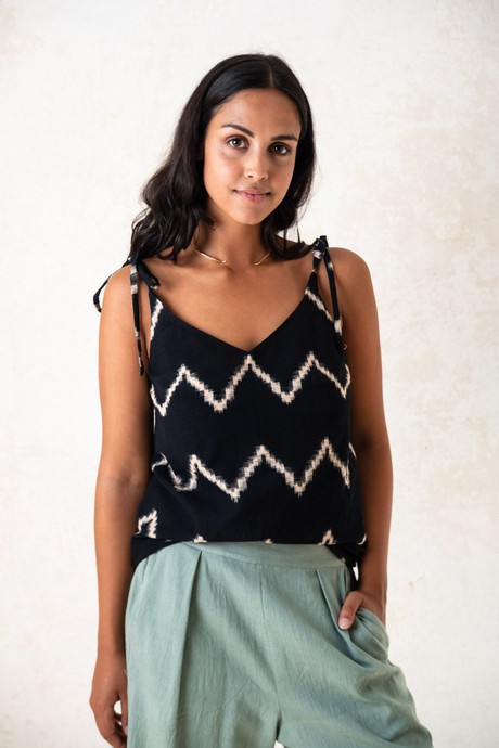 organic cotton tank top Tana Zickzack from Jyoti - Fair Works