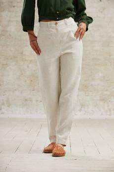 Hemp Pants Suhrut Greige via Jyoti - Fair Works