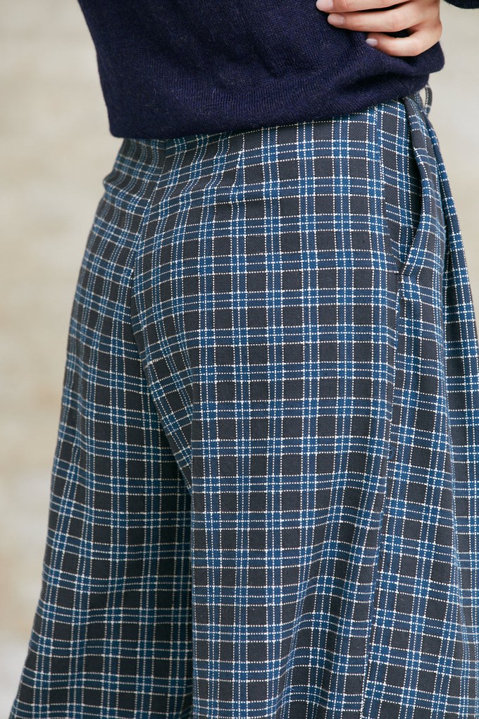 Organic cotton culottes Awa Checks from Jyoti - Fair Works