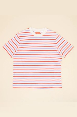 Popeia Organic Cotton T-Shirt Stripes Red/ Purple/ White from Jyoti - Fair Works