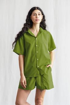 Organic Cotton Shirt Neha Basil via Jyoti - Fair Works