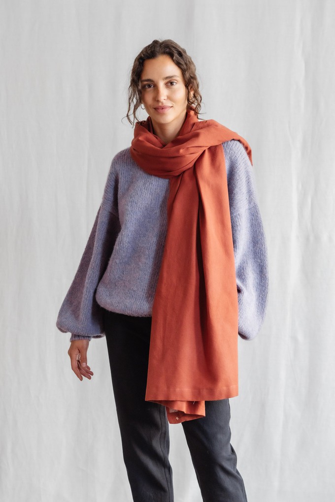 Sanavi Mahogany Cotton Scarf from Jyoti - Fair Works