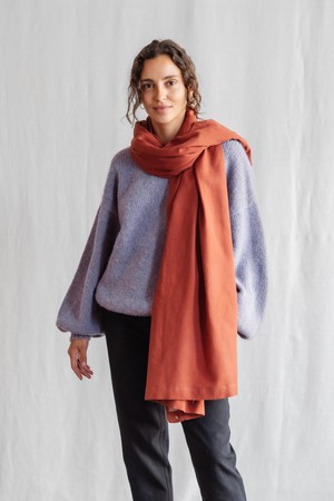 Sanavi Mahogany Cotton Scarf from Jyoti - Fair Works