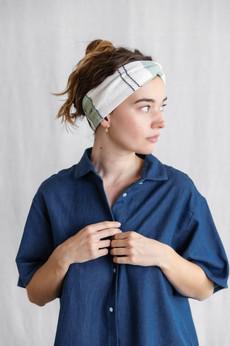 Cotton Headband Surekha Weave Pattern Green via Jyoti - Fair Works