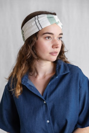 Cotton Headband Surekha Weave Pattern Green from Jyoti - Fair Works
