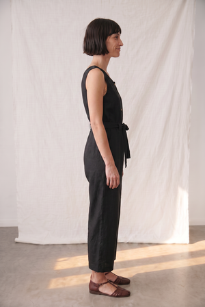 Bio-Baumwoll Jumpsuit Daksha Schwarz from Jyoti - Fair Works
