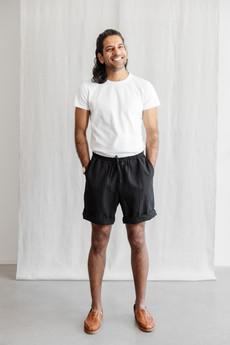 Organic cotton shorts Jhanvi Black via Jyoti - Fair Works