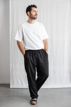 Hemp/Tencel Pants Jhan Black via Jyoti - Fair Works