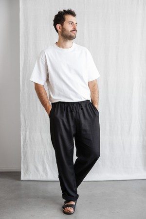 Hemp/Tencel Pants Jhan Black from Jyoti - Fair Works