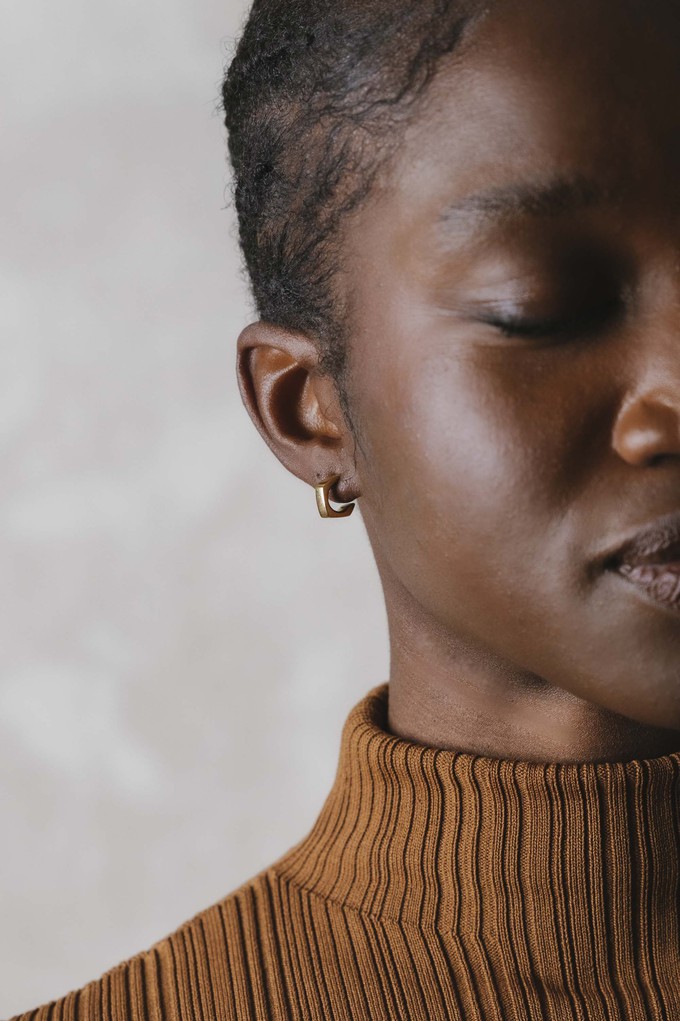 Maani brass stud earrings from Jyoti - Fair Works