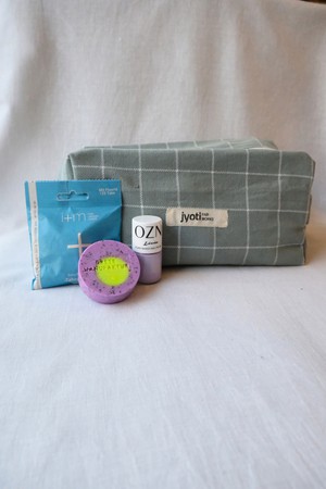 Cotton toiletry bag Phavvaara Ice from Jyoti - Fair Works