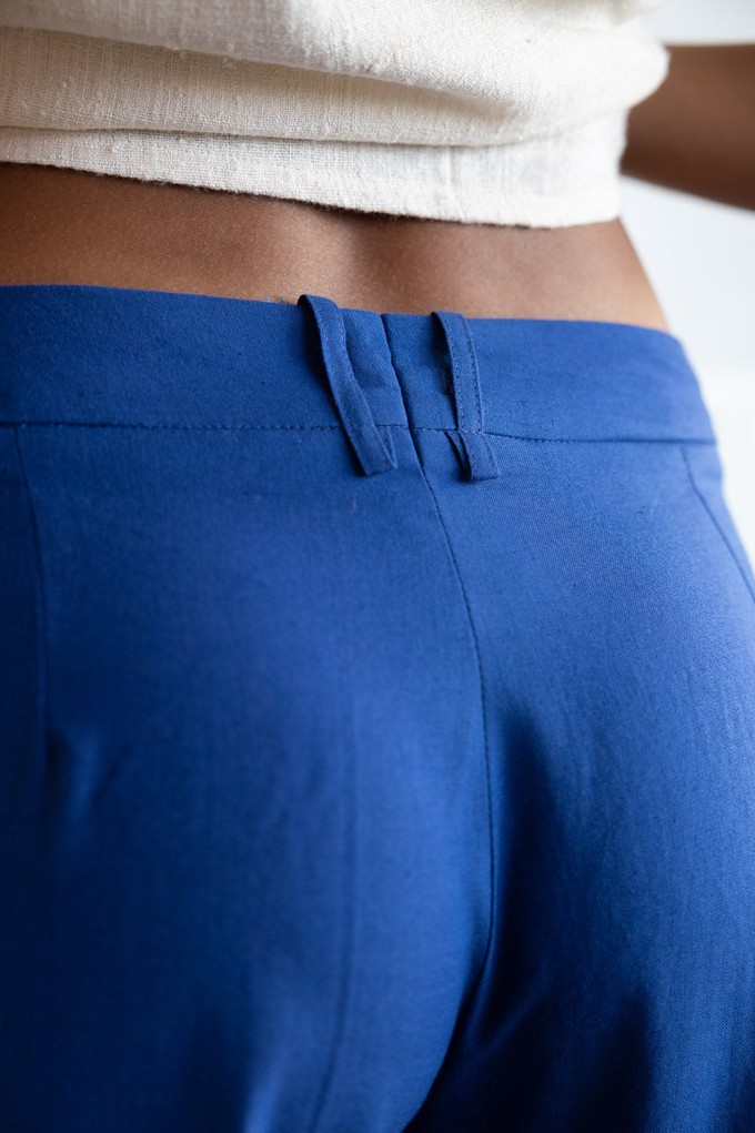 Organic cotton trousers Meghana cobalt blue from Jyoti - Fair Works