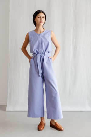 Organic cotton jumpsuit Daksha Purple from Jyoti - Fair Works
