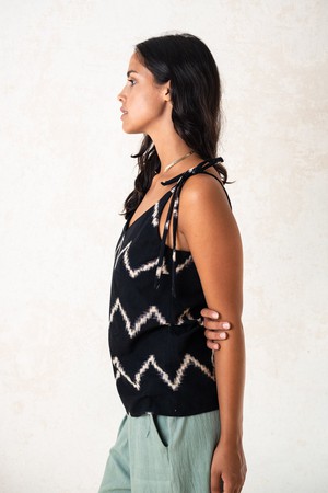 organic cotton tank top Tana Zickzack from Jyoti - Fair Works