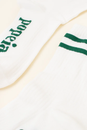 Popeia Organic Cotton Socks The Sporty Green Stripes from Jyoti - Fair Works