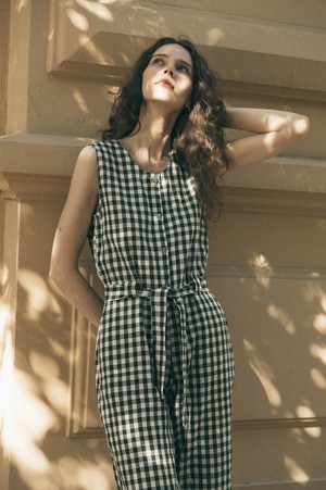Cotton Jumpsuit Daksha Checks from Jyoti - Fair Works