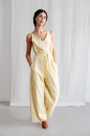 Bio-Baumwoll Jumpsuit Parva Zitronengelb from Jyoti - Fair Works