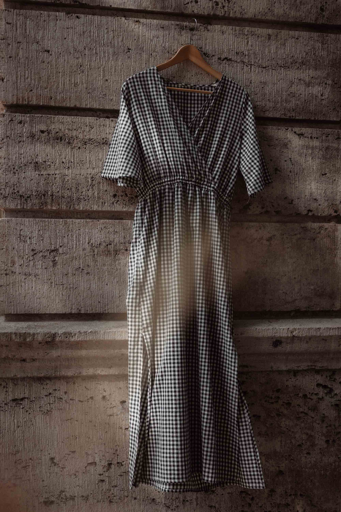 Organic cotton dress Vasi Checked from Jyoti - Fair Works