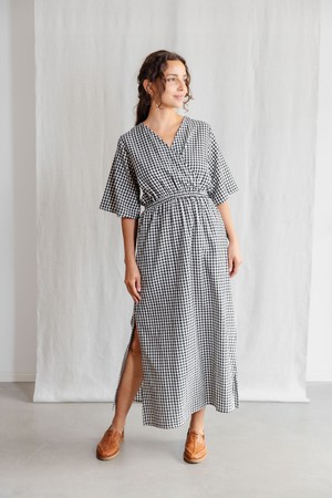 Organic cotton dress Vasi Checked from Jyoti - Fair Works