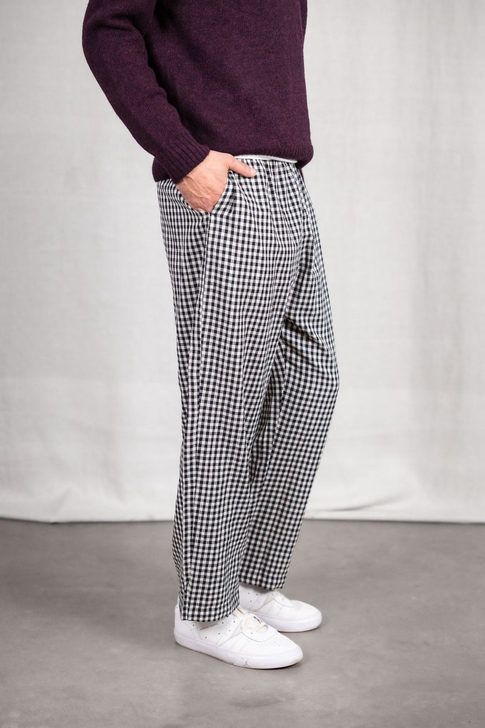 Organic cotton trousers Jhan checkered from Jyoti - Fair Works