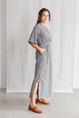 Organic cotton dress Vasi Checked from Jyoti - Fair Works