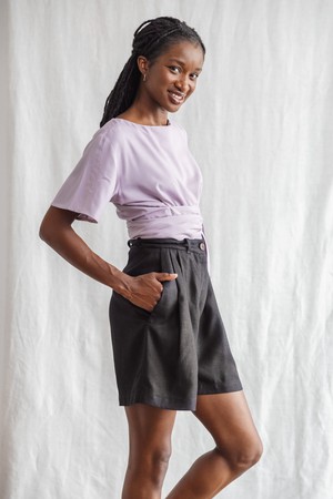Hemp/Tencel Shorts Kamala Black from Jyoti - Fair Works