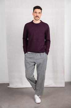 Organic cotton trousers Jhan checkered via Jyoti - Fair Works