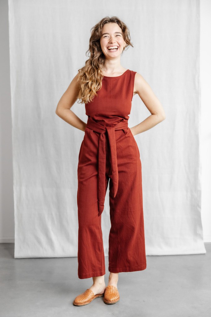 Organic cotton jumpsuit Anusha Henna from Jyoti - Fair Works