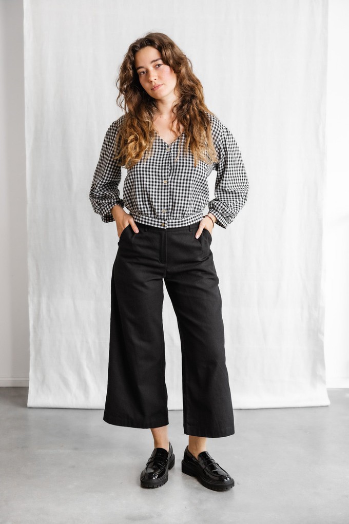 Organic cotton culottes Hemani black from Jyoti - Fair Works