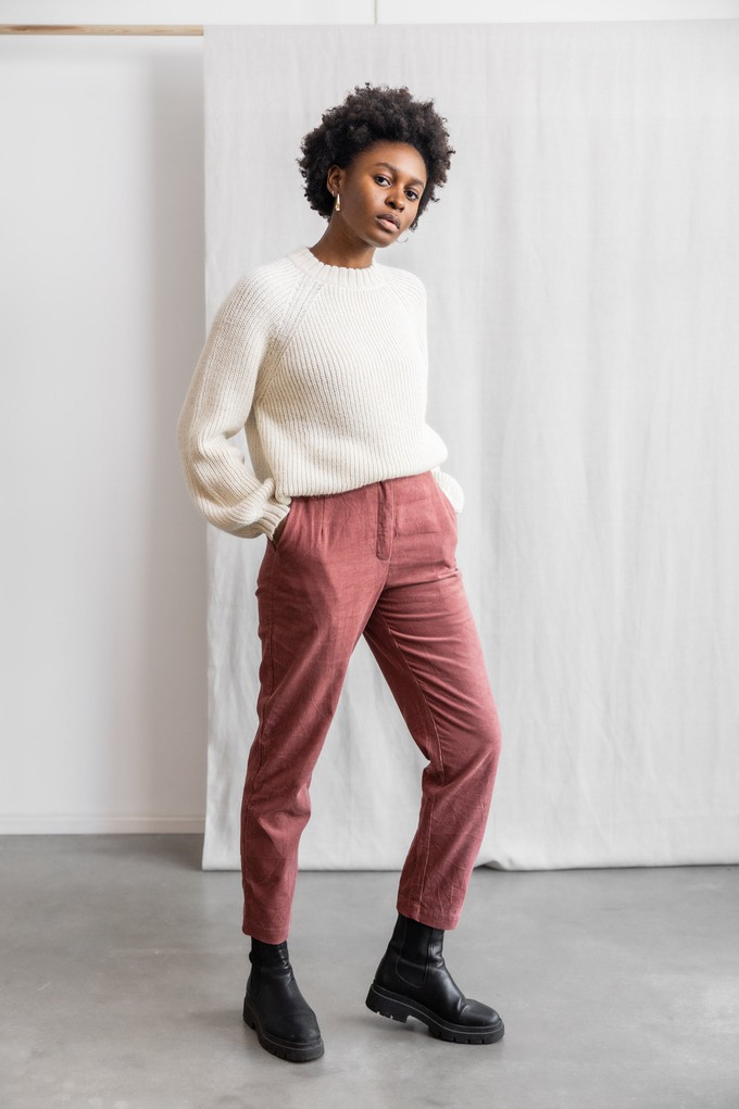 Bio-Baumwollcord Hose Suhrut Altrosa from Jyoti - Fair Works