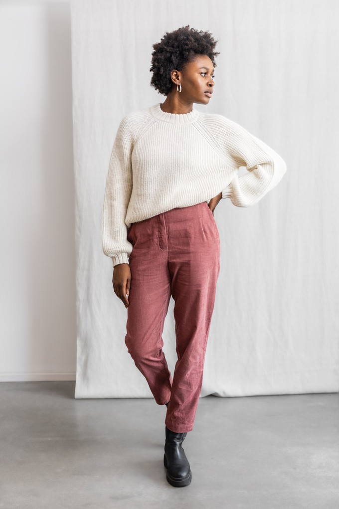 Bio-Baumwollcord Hose Suhrut Altrosa from Jyoti - Fair Works