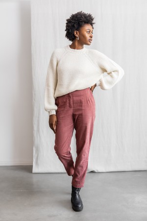 Bio-Baumwollcord Hose Suhrut Altrosa from Jyoti - Fair Works