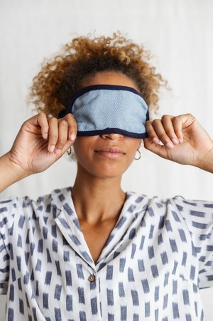 Cotton sleep mask Siwana Blue from Jyoti - Fair Works