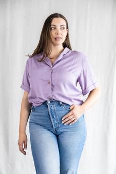 Modal blouse Avani lilac via Jyoti - Fair Works