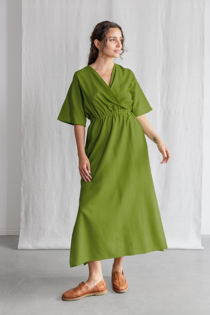 Bio-Baumwoll Kleid Vasi Basilikum from Jyoti - Fair Works