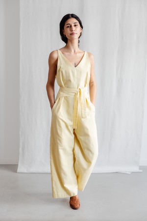 Bio-Baumwoll Jumpsuit Parva Zitronengelb from Jyoti - Fair Works