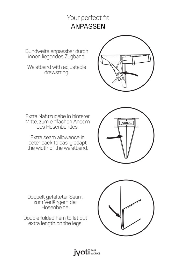 Organic cotton corduroy trousers Sameer night blue from Jyoti - Fair Works