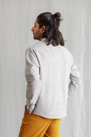 Organic Cotton Tunic Tanu Light Grey from Jyoti - Fair Works