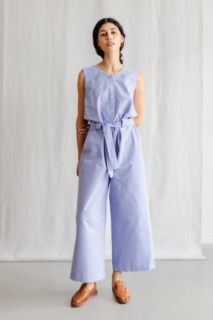 Organic cotton jumpsuit Daksha Purple from Jyoti - Fair Works
