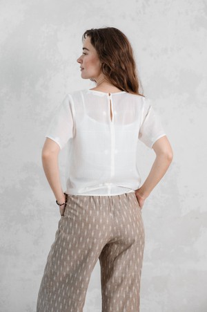 Organic Cotton Shirt Sarala Jamdani from Jyoti - Fair Works