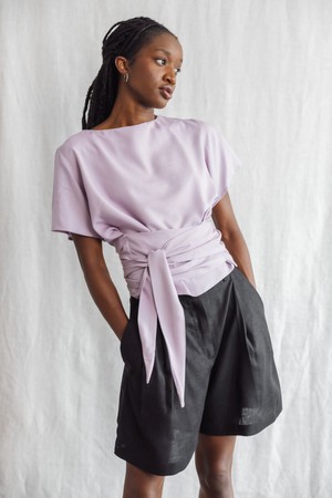 Hemp/Tencel Shorts Kamala Black from Jyoti - Fair Works
