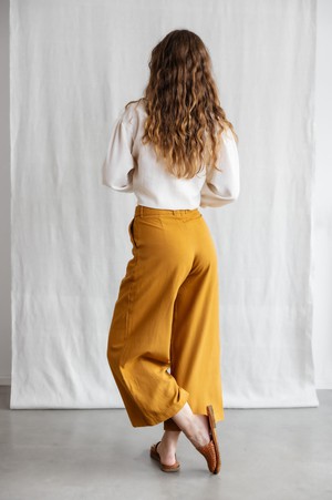 Organic cotton culottes Hemani Curry from Jyoti - Fair Works