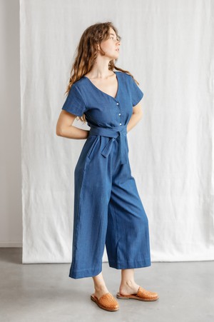 Organic cotton jumpsuit Amrita Denim from Jyoti - Fair Works