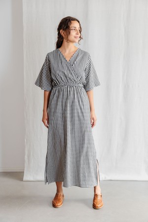 Organic cotton dress Vasi Checked from Jyoti - Fair Works